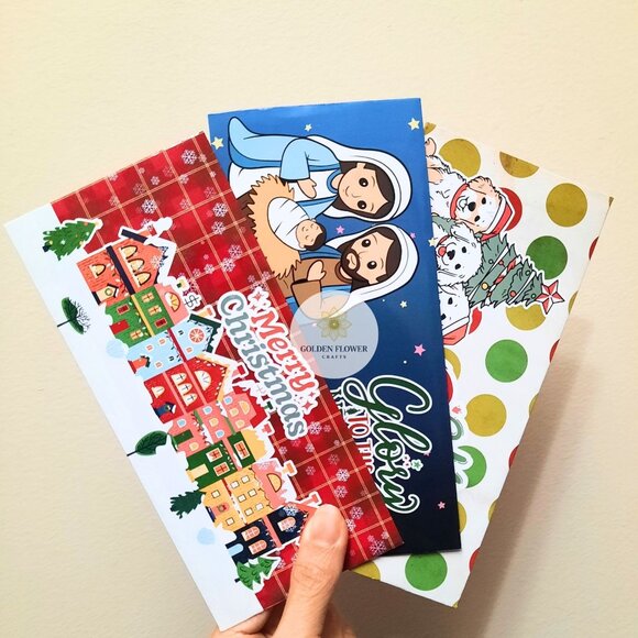 Christmas Cash Money Envelopes – Gift Card Holder, Stocking Stuffer Set of 12 - Picture 1 of 7